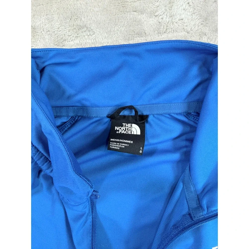 The North Face Mens Quarter Zip FlashDry Pullover Jacket Blue Large